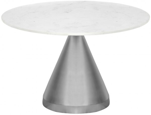 Emery 48" Marble Top And Steel Base Dining Table