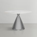Emery 48" Marble Top And Steel Base Dining Table