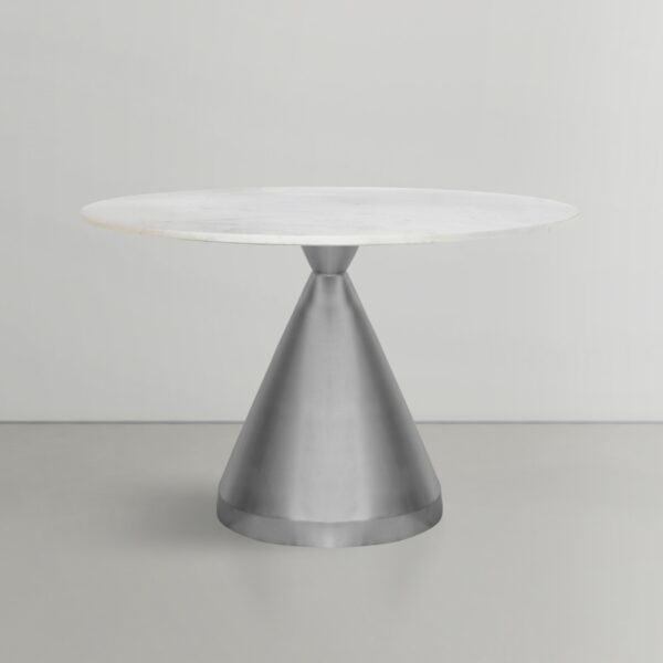 Emery 48" Marble Top And Steel Base Dining Table