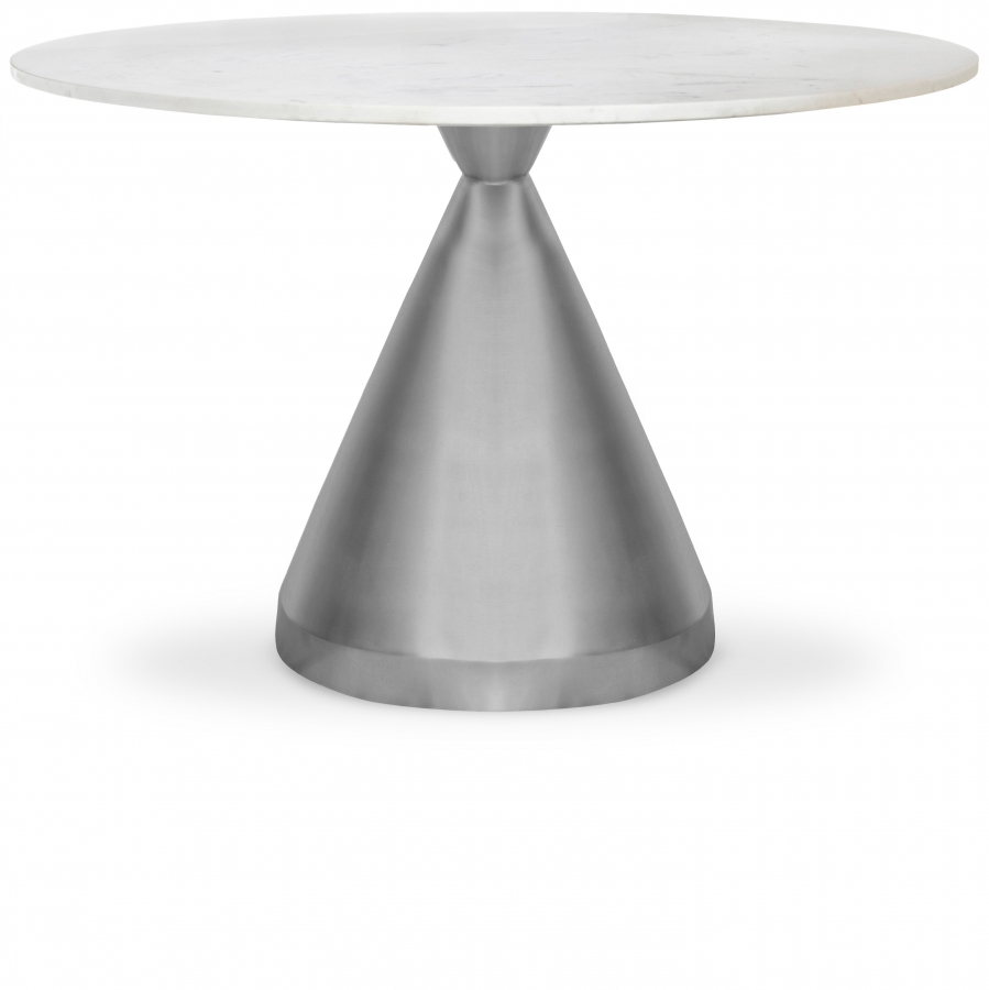 Emery 48" Marble Top And Steel Base Dining Table