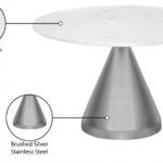 Emery 48" Marble Top And Steel Base Dining Table