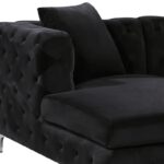 Gail 127" Velvet Upholstered 3pc. Sectional