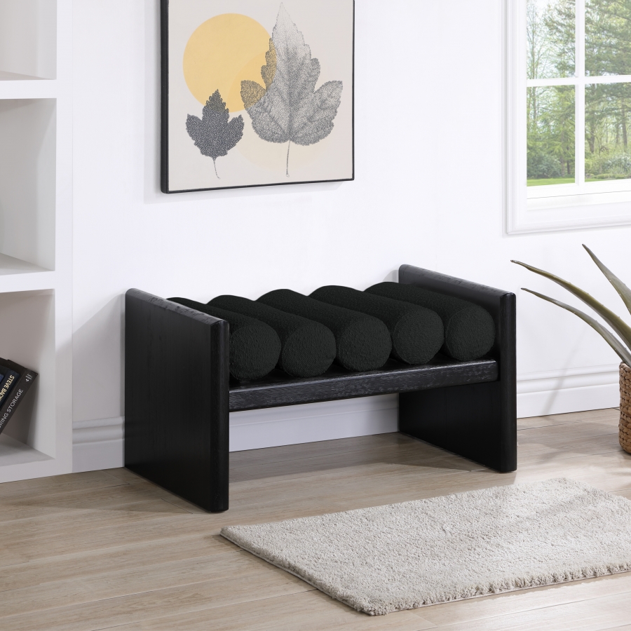 Waverly Boucle Fabric Upholstered Bench