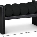 Waverly Boucle Fabric Upholstered Bench