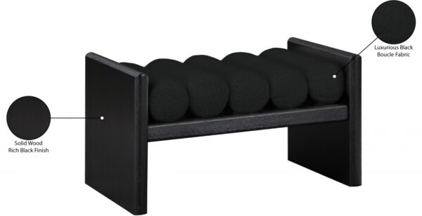 Waverly Boucle Fabric Upholstered Bench