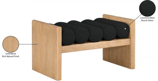 Waverly Boucle Fabric Upholstered Bench