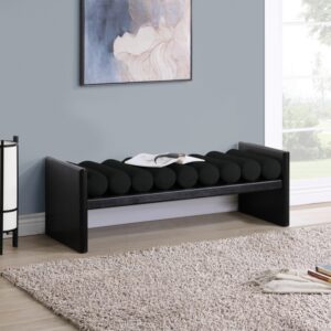 Waverly Boucle Fabric Upholstered Bench