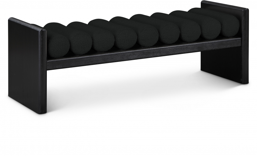 Waverly Boucle Fabric Upholstered Bench
