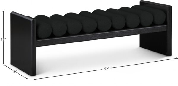 Waverly Boucle Fabric Upholstered Bench