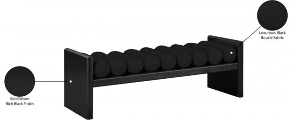 Waverly Boucle Fabric Upholstered Bench