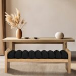 Waverly Boucle Fabric Upholstered Bench