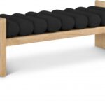 Waverly Boucle Fabric Upholstered Bench
