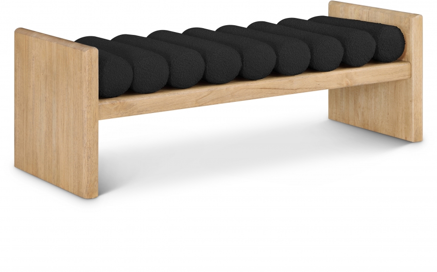 Waverly Boucle Fabric Upholstered Bench