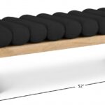 Waverly Boucle Fabric Upholstered Bench