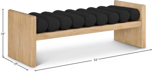 Waverly Boucle Fabric Upholstered Bench