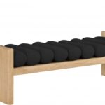 Waverly Boucle Fabric Upholstered Bench