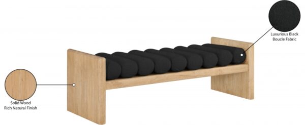 Waverly Boucle Fabric Upholstered Bench