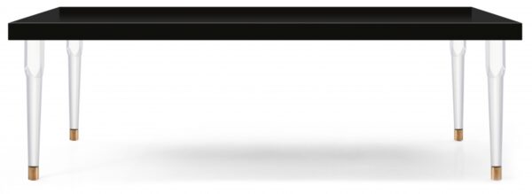 Bethany 94.5" Lacquer Top And Acrylic Base Dining Table