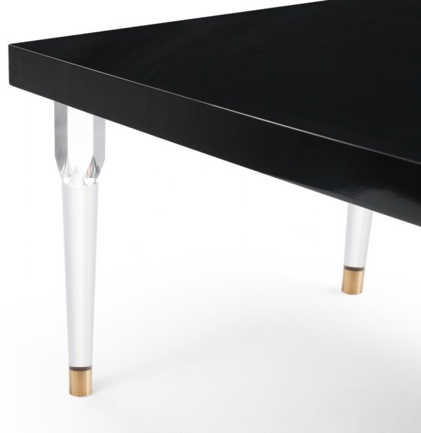 Bethany 94.5" Lacquer Top And Acrylic Base Dining Table