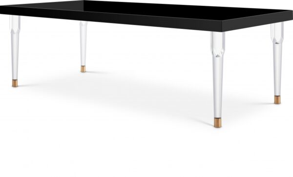 Bethany 94.5" Lacquer Top And Acrylic Base Dining Table