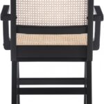 Preston Solid Wood And Natrual Cane Dining Arm Chair