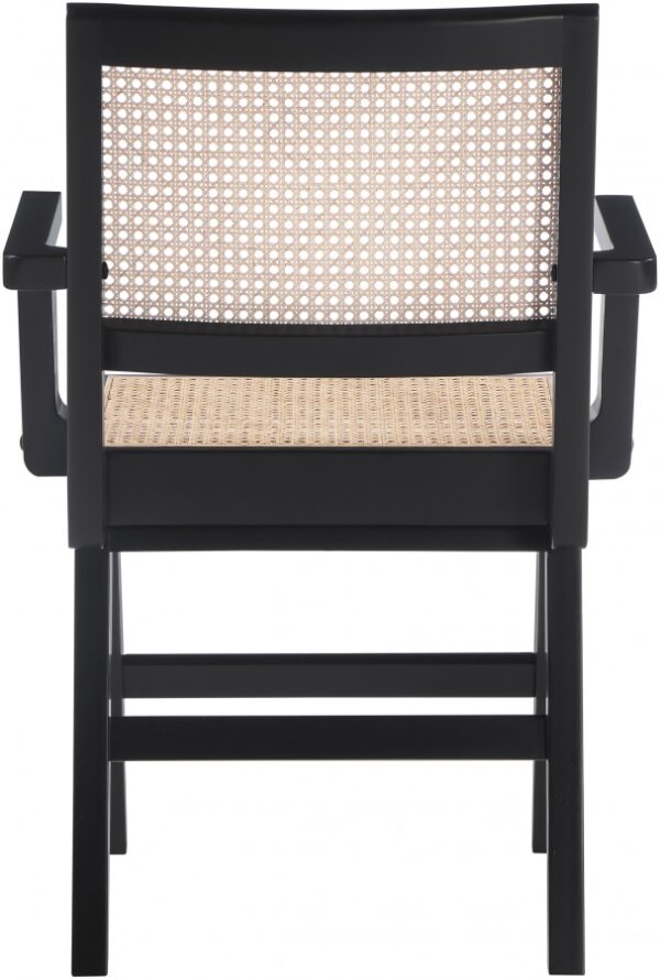 Preston Solid Wood And Natrual Cane Dining Arm Chair