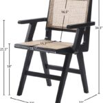 Preston Solid Wood And Natrual Cane Dining Arm Chair
