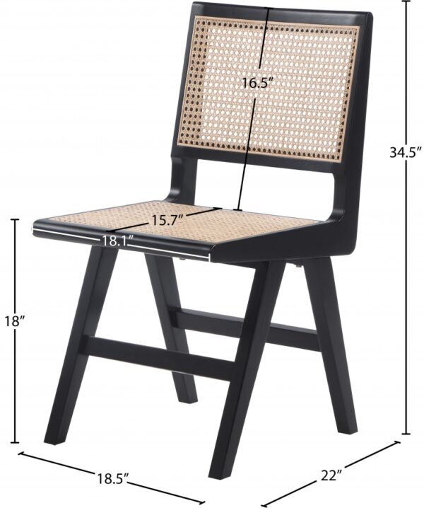 Preston Solid Wood And Natrual Cane Dining Side Chair