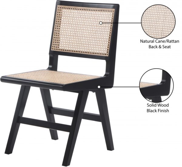 Preston Solid Wood And Natrual Cane Dining Side Chair