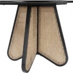 Butterfly 48" Oak Veneer And Natural Cane Dining Table