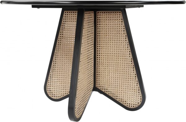 Butterfly 48" Oak Veneer And Natural Cane Dining Table