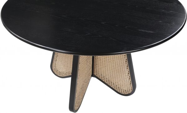 Butterfly 48" Oak Veneer And Natural Cane Dining Table