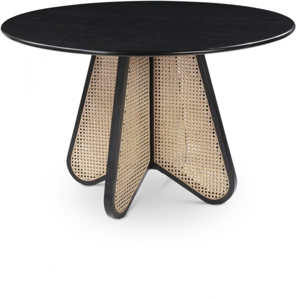 Butterfly 48" Oak Veneer And Natural Cane Dining Table