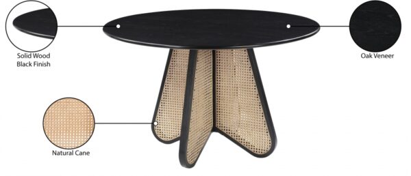 Butterfly 48" Oak Veneer And Natural Cane Dining Table