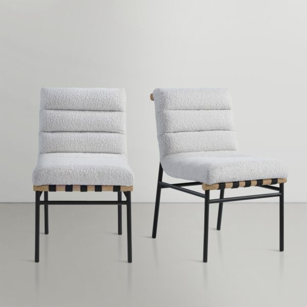 Burke Boucle Fabric Upholstered Dining Chair