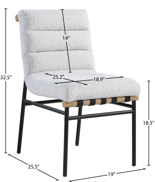 Burke Boucle Fabric Upholstered Dining Chair