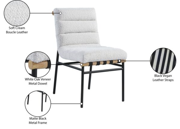 Burke Boucle Fabric Upholstered Dining Chair