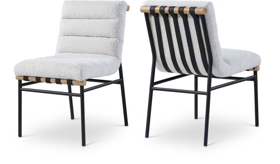 Burke Boucle Fabric Upholstered Dining Chair