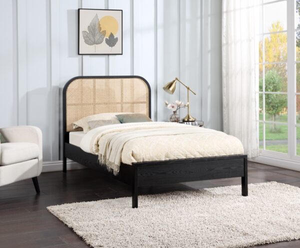 Siena Ash Wood And Natural Cane Bed