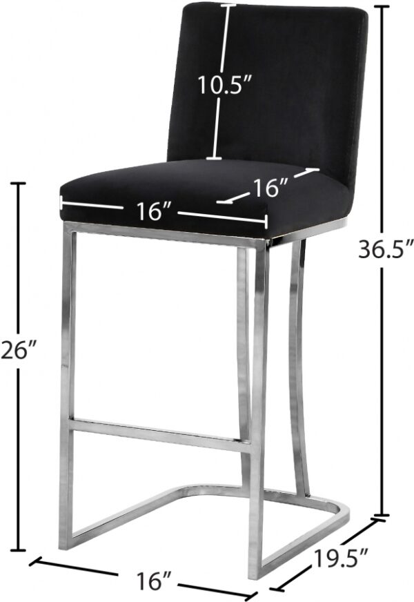 Heidi Velvet Upholstered Counter Stool