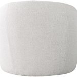 Acadia Boucle Fabric Upholstered and Vegan Leather Upholstered Accent Chair