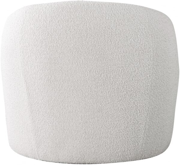 Acadia Boucle Fabric Upholstered and Vegan Leather Upholstered Accent Chair