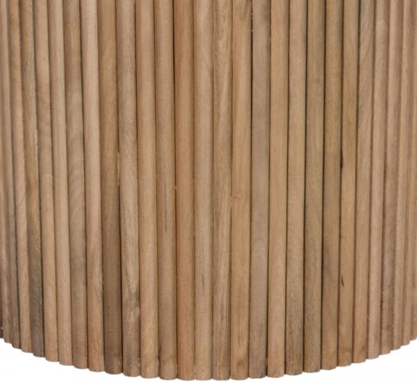Oakhill 47" Marble Top And Mango Wood Base Dining Table