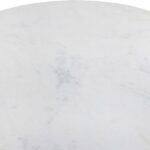 Oakhill 47" Marble Top And Mango Wood Base Dining Table