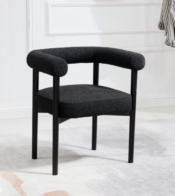 Hyatt Boucle Fabric Upholstered Dining Chair
