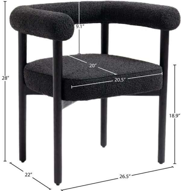 Hyatt Boucle Fabric Upholstered Dining Chair
