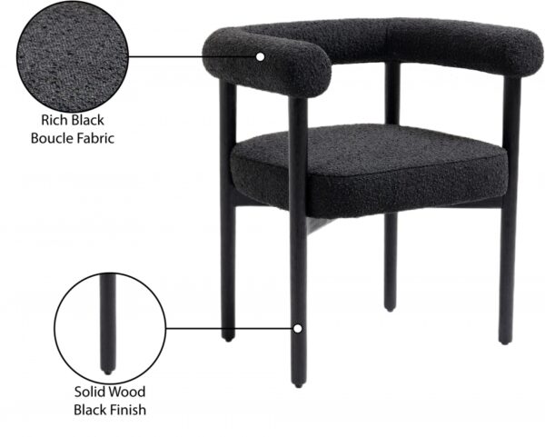 Hyatt Boucle Fabric Upholstered Dining Chair