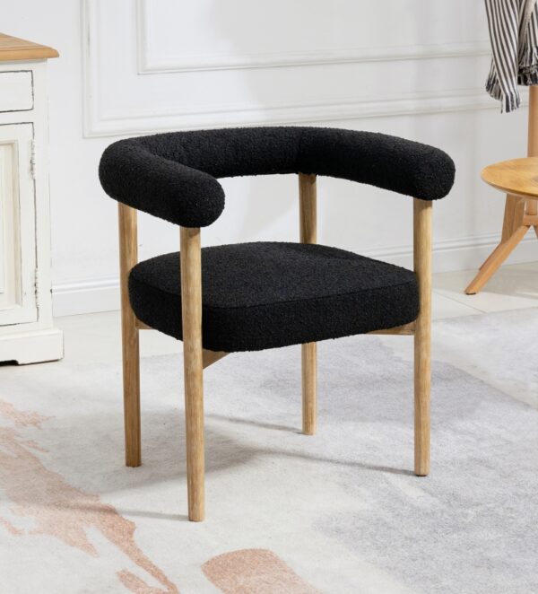 Hyatt Boucle Fabric Upholstered Dining Chair