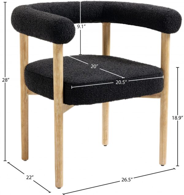 Hyatt Boucle Fabric Upholstered Dining Chair