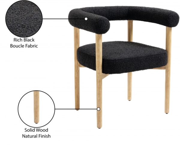 Hyatt Boucle Fabric Upholstered Dining Chair